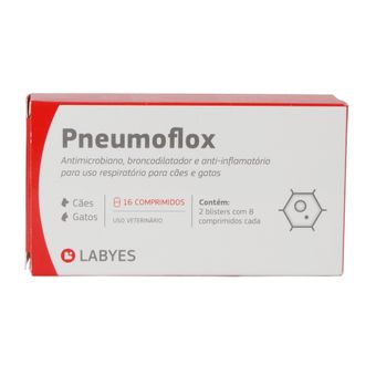 Pneumoflox com 16 Comprimidos para Cães e Gatos Labyes