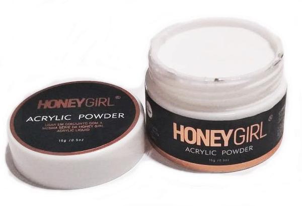 Pó Acrílico Acrylic Powder Clear para Unha Acrílica Honey Girl 15gr