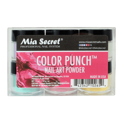 Pó Acrílico | Kit Color Punch | 6 Cores 7.39 Gr | Mia Secret