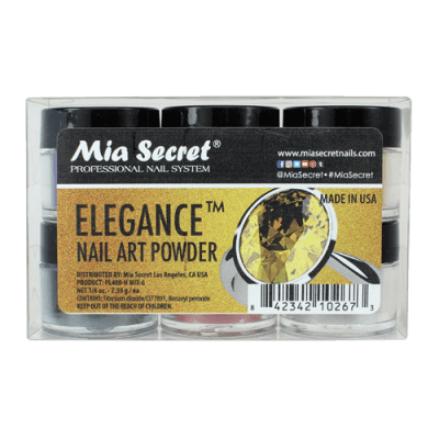 Pó Acrílico | Kit Elegance | 6 Cores 7.39 Gr | Mia Secret