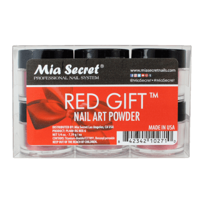 Pó Acrílico | Kit Red Gift | 6 Cores 7.39 Gr | Mia Secret