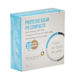 Pó Compacto Moderm Protetor Solar FPS 50 Bege Médio 7g