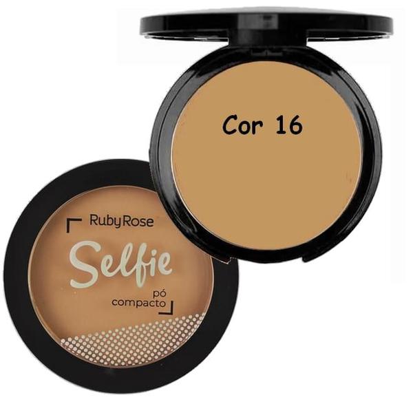 Pó Compacto Selfie Ruby Rose Chocolate HB-7228 PC 16