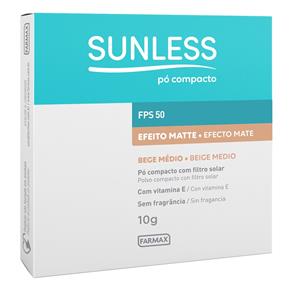 Pó Compacto Sunless com FPS 50 Sunless - Bege Medio
