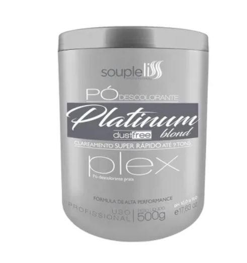 Pó Descolorante Platinum Blond Plex Souple Liss Dust Free 500g - Soupleliss