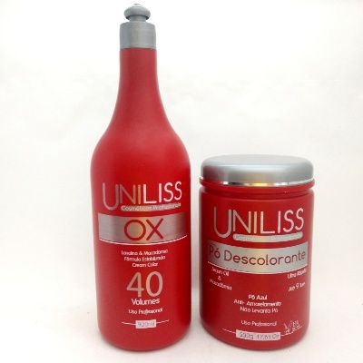 Pó Descolorante Uniliss 500g + OX Unilii 40 Volumes Estabilizada 1 L - Uniliss Cosméticos