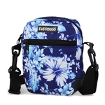 Pochete Bolsa Necessaire Shoulder Bag Floral Azul Everbags