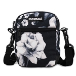 Pochete Bolsa Necessaire Shoulder Bag Floral Preto Everbags
