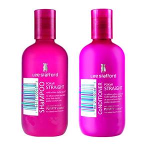 Pocker Straight Lee Stafford - Condicionador + Shampoo Kit