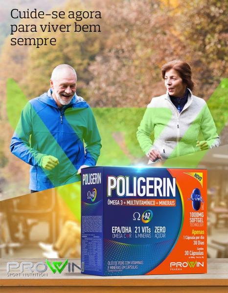 Poligerin Omega 3 e Polivitaminíco 30cps - Prowin