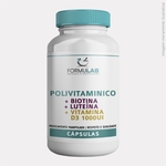 Polivitamínico + Biotina 5mg + Luteína 10mg + Vitamina D3 1000ui - 90 CÁPSULAS - Suplemento nutricional