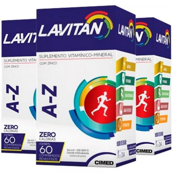 Polivitamínico Lavitan A-Z - 3 Unidades de 60 Comprimidos - Cimed