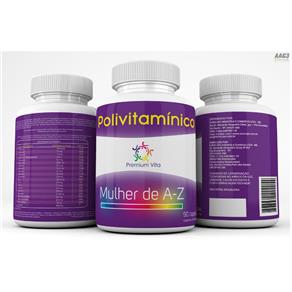 Polivitamínico Mulher A-Z, Premium Vita, 90 Cápsulas