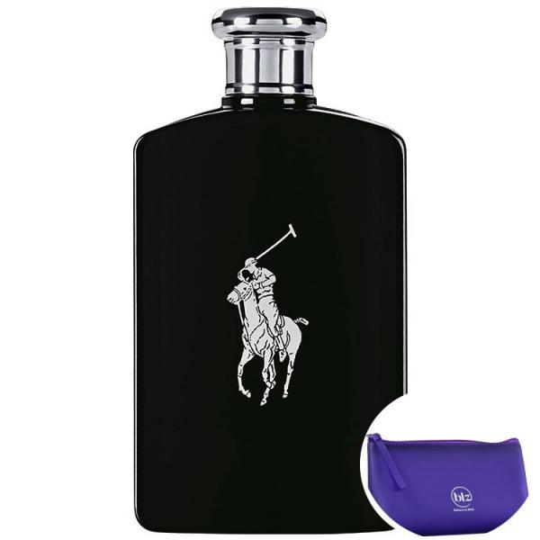 Polo Black Ralph Lauren Eau de Toilette - Perfume Masculino 200ml+Necessaire Roxo com Puxador