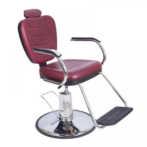 Poltrona Cadeira Barbeiro Vermelha Reclinável Hidráulica - Dompel
