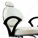 Poltrona Cadeira Carol Reclinável Moveis Salao Cabeleireiro - Cor: Branco Bling