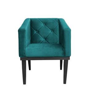Poltrona Cadeira Decorativa Rafa Escritório Sala de Estar Quarto Recepção Suede - Azul Turquesa