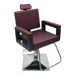 Poltrona Cadeira Reclinável P/ Barbeiro Maquiagem Salão - Vinho