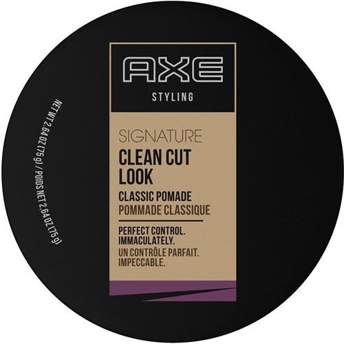 Pomada Axe Clean Cut Look | Alto Brilho | Fixação Média | 75G