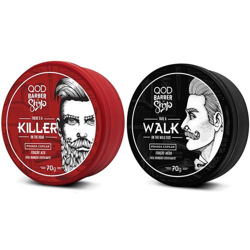 Pomada Modeladora Qod Barber Shop Walk + Killer- 70g