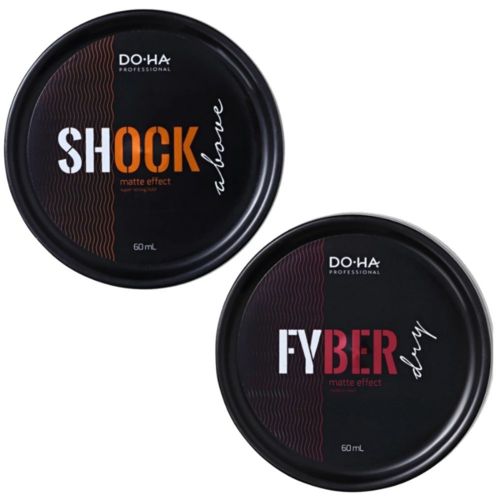 Pomada Modeladora Shock Above + Fiber Dry 2x60 Ml - Doha Do-ha Do.Ha