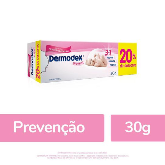 Pomada para Prevenção de Assaduras Dermodex Prevent - 30g - 20% OFF
