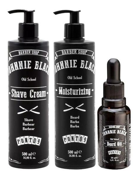 Ponto 9 Johnnie Black Shave Cream+ Moisturizing + Beard Oil