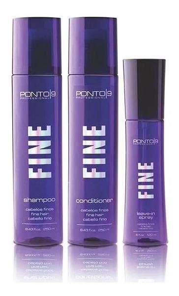 Ponto 9 Linha Fine Shampoo + Condicionador + Leave-in