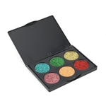 POPFEEL 6-Color Eyeshadow Palette Glitter Shimmer altamente pigmentada Maquiagem Tool