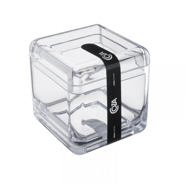 Porta Algodão/Cotonete Cube Coza Cristal 208790009