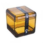 Porta Algodão/cotonetes Cube 8,5 X 8,5 X 8,5cm Mel Coza.