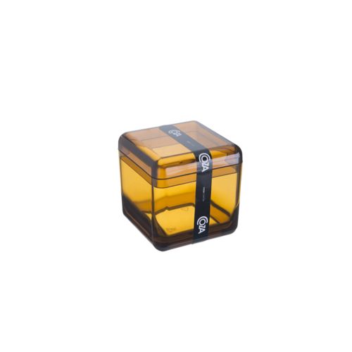 Porta Algodão/Cotonetes Cube 8,5x8,5x8,5cm Coza