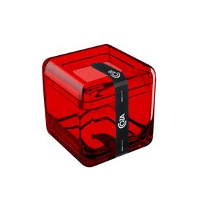 Porta Algodão/Cotonetes Cube Vermelho 20879/0111 - Coza - VERMELHO