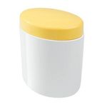 Porta-Algodão Coza Full em Polipropileno - Branco/Amarelo
