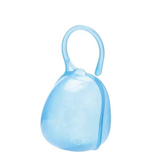 Porta Chupeta Azul Translúcido - Adoleta Bebê
