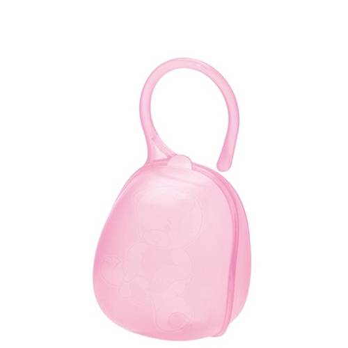 Porta Chupeta Rosa Translúcido - Adoleta Bebê
