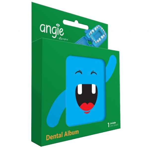 Porta Dente de Leite / Dental Album Divertido Angie - Azul