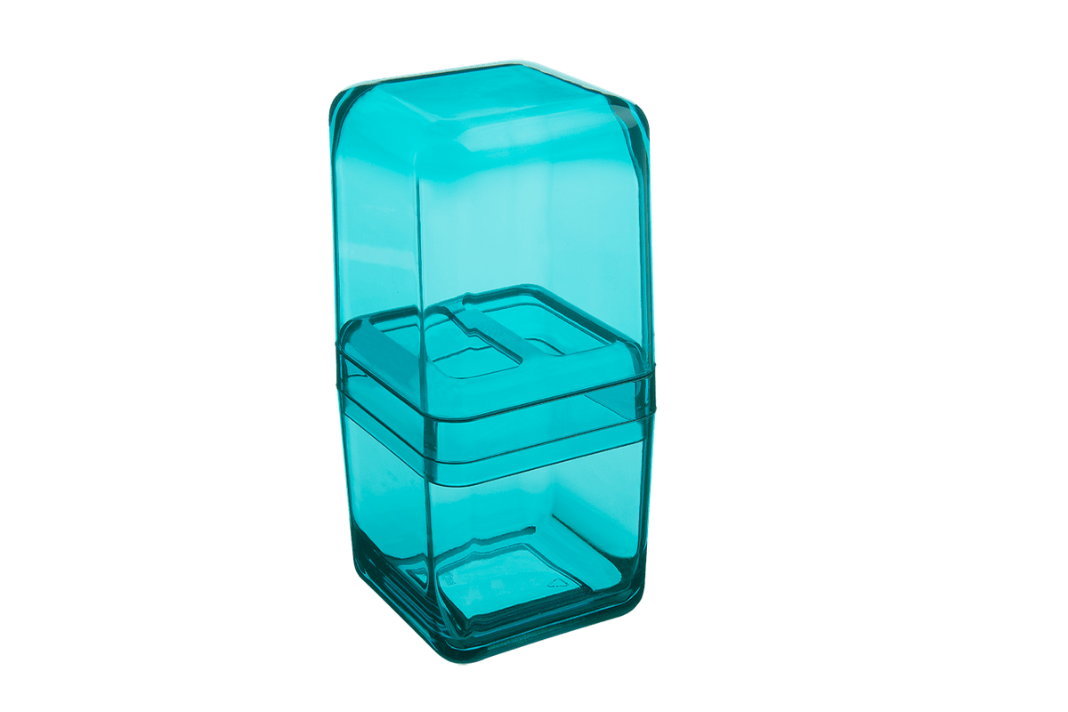 Porta Escova com Tampa - Cube 10,4 X 8,3 X 2,1 Cm Verde Coza