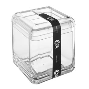 Porta Escova Cube 8x8x10cm Cristal 20876/0009 - Coza - TRANSPARENTE