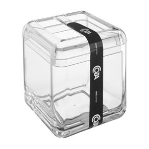 Porta Escova Cube Creme - Incolor