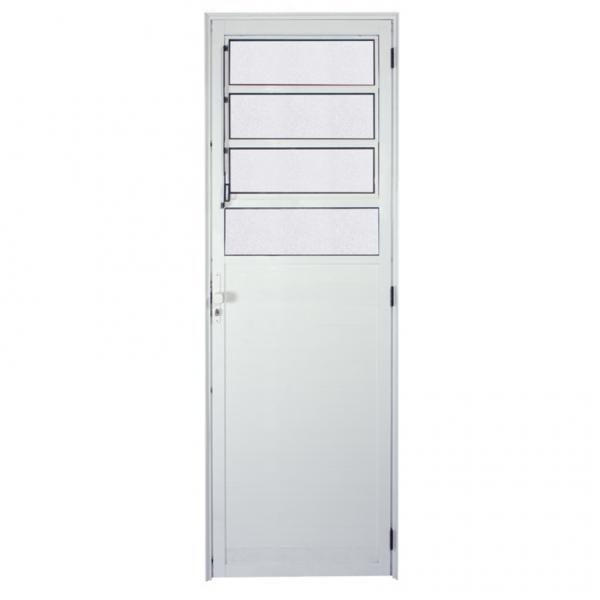 Porta Lambril de Alumínio Branco Basculante CMC Classic - Lado Direito - 2.10 (A) X 0.80 (L)