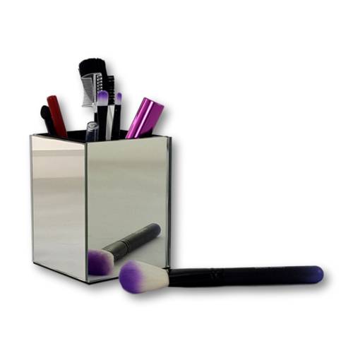 Porta Pincéis de Maquiagem Organizador Make Espelhado