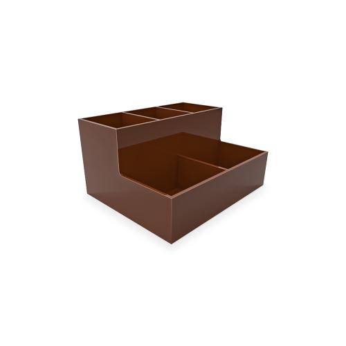 Porta Pincéis e Lápis Realce - Marrom Chocolate