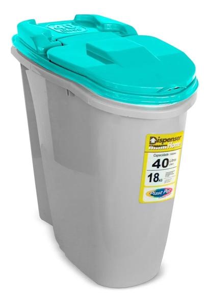 Porta Ração Dispenser Home Plast Pet 40L 18kg Azul