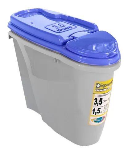 Porta Ração Dispenser Home Plast Pet 3,5L 1,5kg Azul