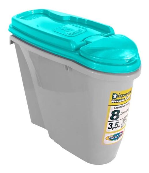 Porta Ração Dispenser Home Plast Pet 8L 3,5kg Azul