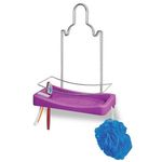 Porta Shampoo Simples Cromo Colors Aço e Plastico Lilás 348-8 - Niquelart