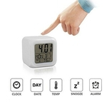 Portable Home Bedroom Kids Room 7 Cores LED Change Digital Bright Alarm Clock