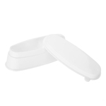 Portable White Nail Dipping Powder Tray Manicure Mould Nail Container