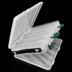 Portáteis Duplo Plastic Sided Lure Box 10 compartimentos alta capacidade de pesca Lures Pesqueiro Boxes Container